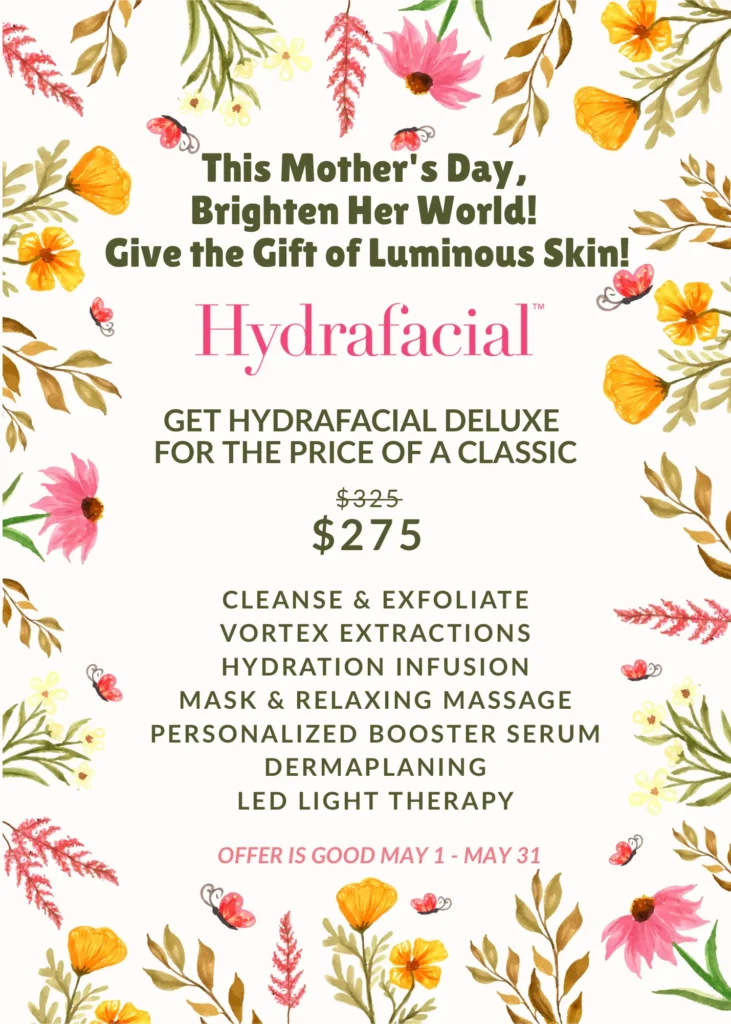 Mother's Day Hydrafacial - h2o spa in metairie