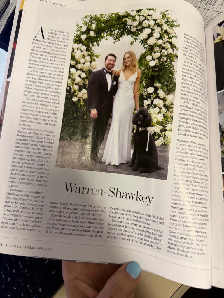 Bridal Beauty by H2O Salon & Spa Featured in Avenue Magazine - hair salon in metairie